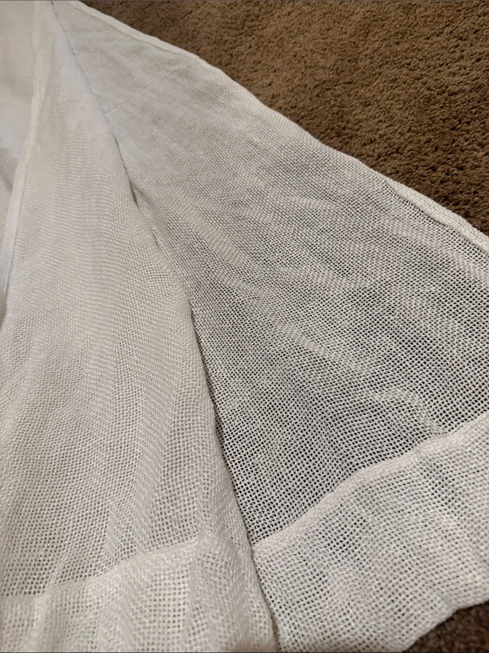 Restoration Hardware Linen optic white Curtain Panel.